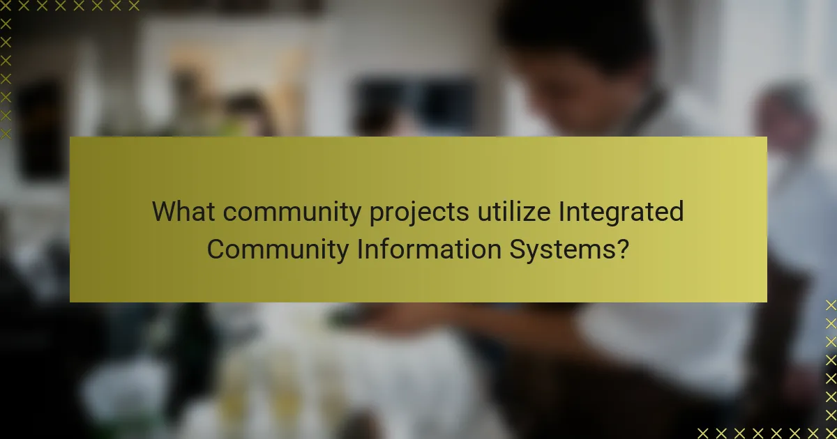 What community projects utilize Integrated Community Information Systems?